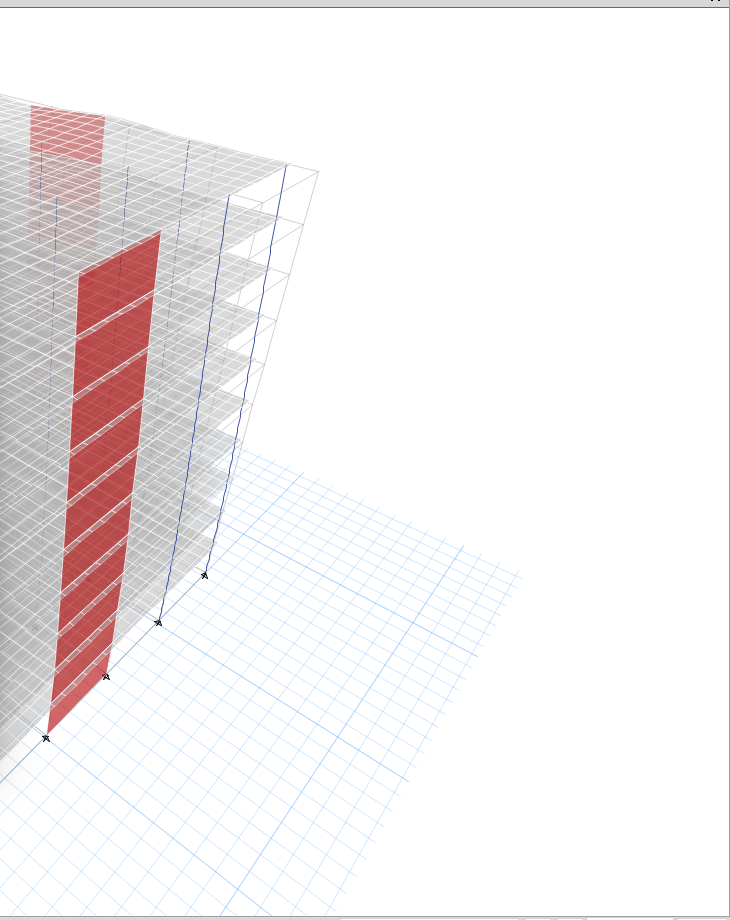 Fundamental mode shape of the building
